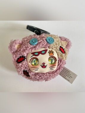 Dark Carnival Vinyl Plush Face Five Below Key Chain Bag Clip Kitty Cat Anime